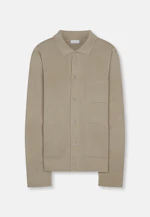 Kragen Strick-Jacke Uni in Beige |  Seidensticker Onlineshop