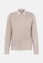 Collar Knitted jacket Uni in Beige |  Seidensticker Onlineshop