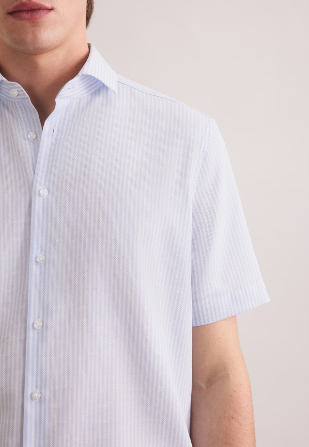 Regular Business Hemd Gestreift in Mittelblau |  Seidensticker Onlineshop