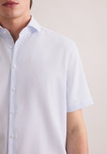 Regular Business Hemd Gestreift in Mittelblau |  Seidensticker Onlineshop