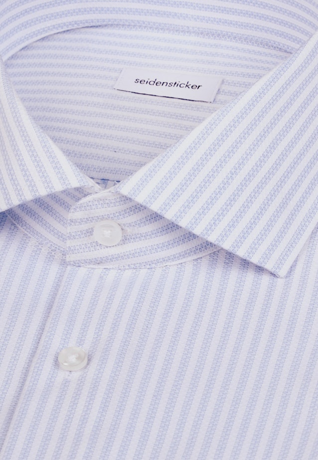 Regular Business Hemd Gestreift in Mittelblau |  Seidensticker Onlineshop