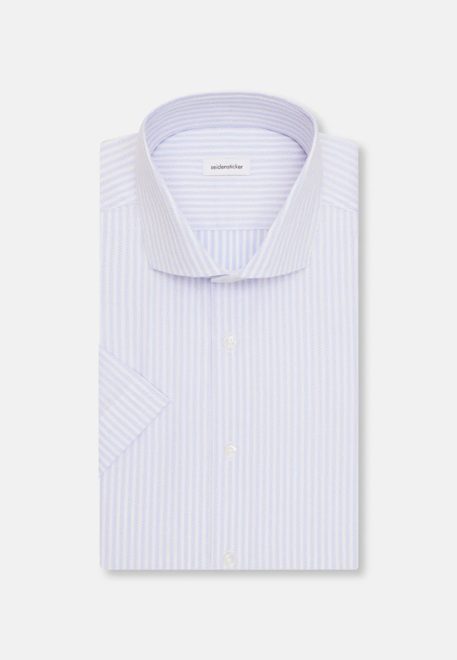 Regular Business Hemd Gestreift in Mittelblau | Seidensticker Onlineshop