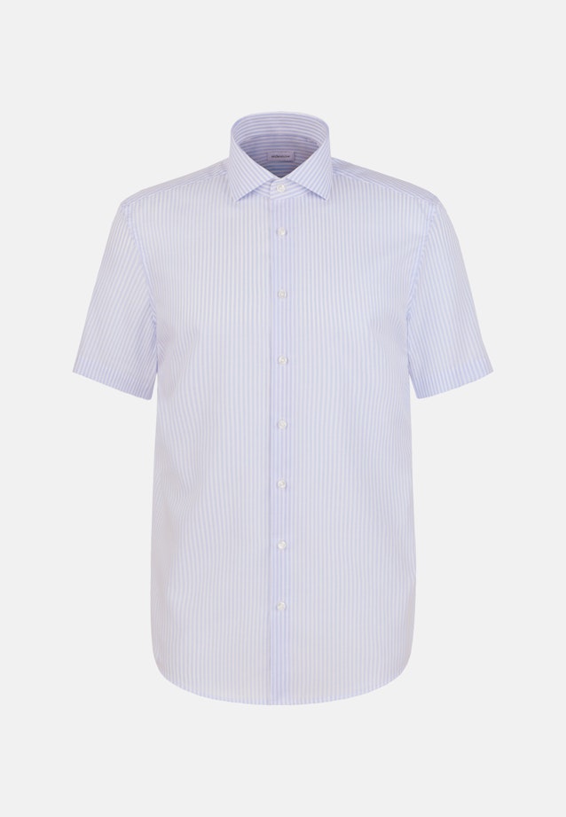 Regular Business Hemd Gestreift in Mittelblau |  Seidensticker Onlineshop