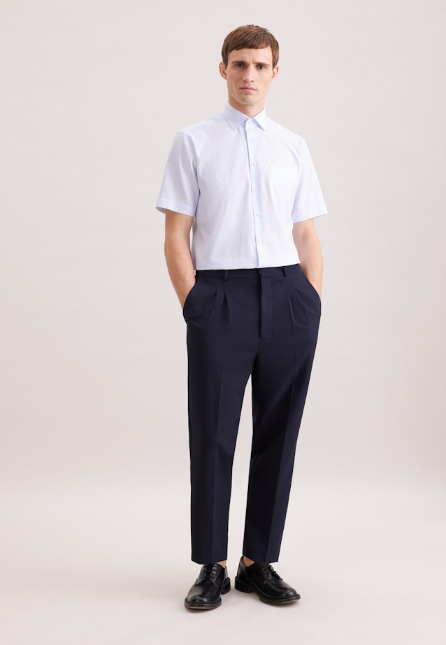 Regular Business Hemd Druck in Hellblau |  Seidensticker Onlineshop