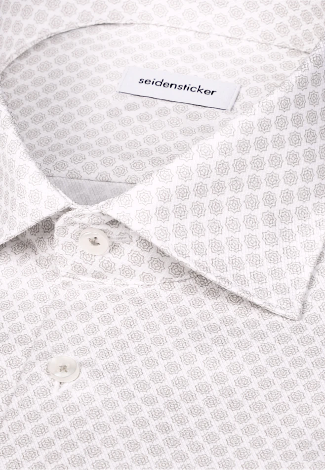 Regular Business Hemd Druck in Beige | Seidensticker Onlineshop