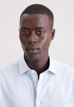 Regular Business Hemd Druck in Türkis |  Seidensticker Onlineshop