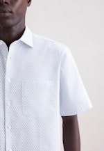 Regular Business Hemd Druck in Türkis |  Seidensticker Onlineshop