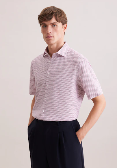 Regular Chemise d'affaires Imprimé in Rose Fuchsia | Seidensticker Onlineshop