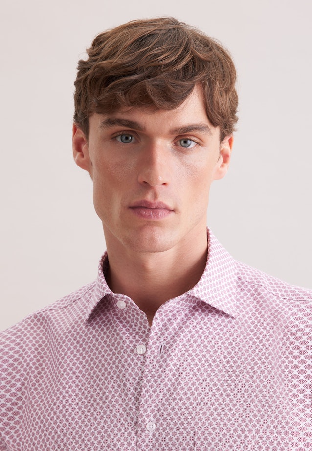 Regular Business Hemd Druck in Rosa |  Seidensticker Onlineshop