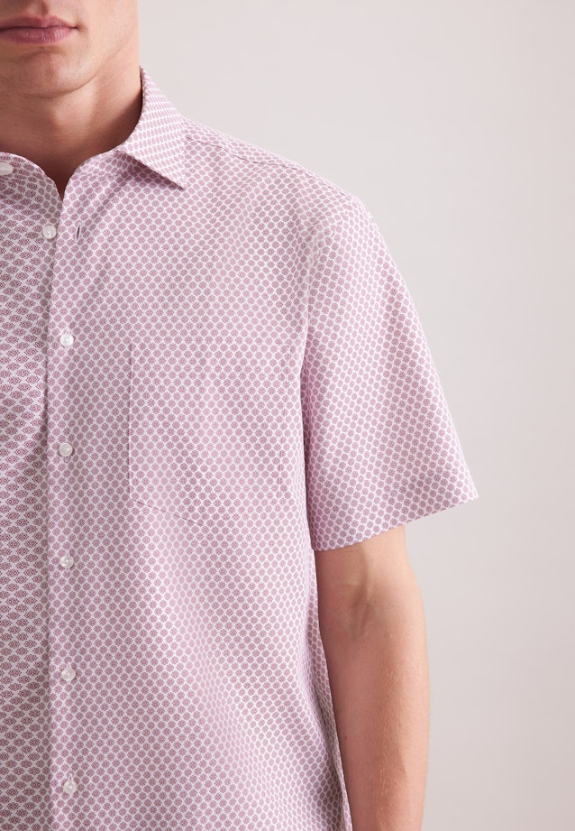 Regular Business Hemd Druck in Rosa |  Seidensticker Onlineshop