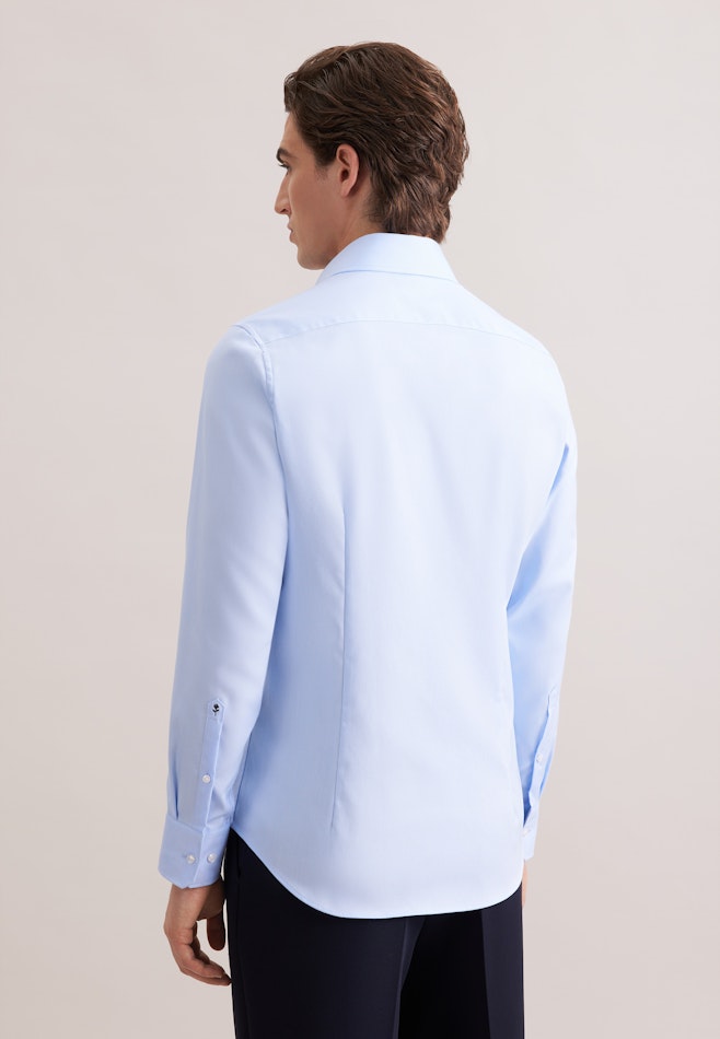 Slim Business shirt Uni in Mittelblau | Seidensticker online shop