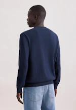 Rundhals Pullover Uni in Dunkelblau |  Seidensticker Onlineshop