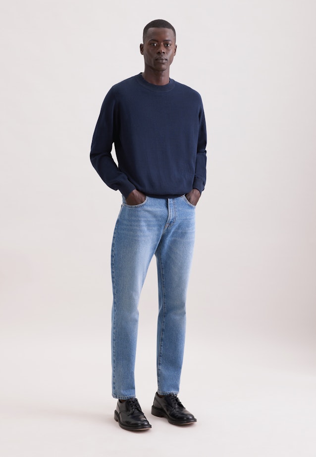 Regular Pullover Uni in Dunkelblau |  Seidensticker Onlineshop