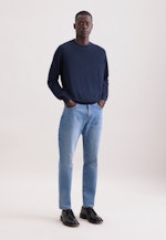 Regular Pullover Uni in Dunkelblau |  Seidensticker Onlineshop