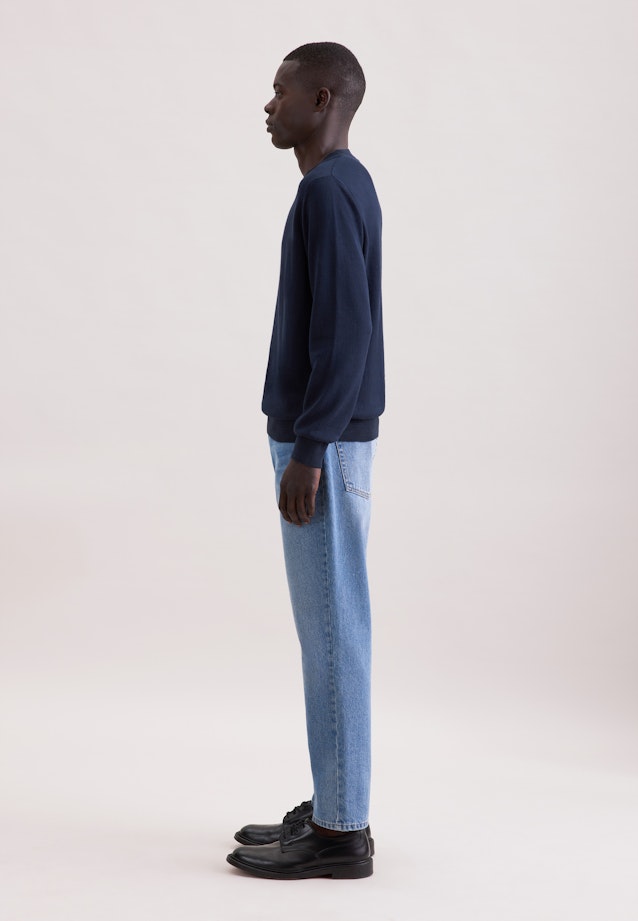 Regular Pullover Uni in Dunkelblau |  Seidensticker Onlineshop