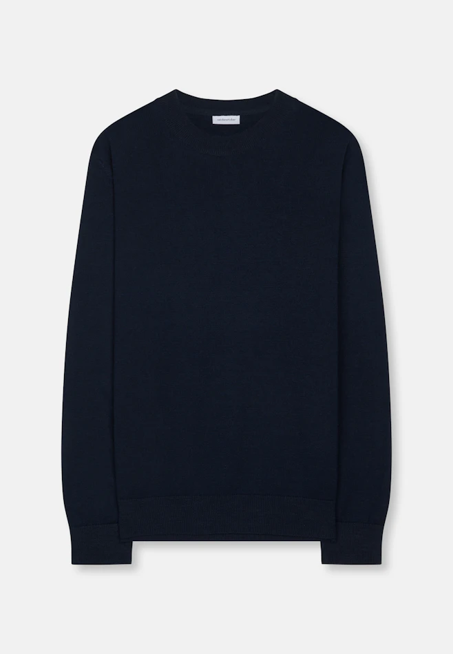 Regular Pullover Uni in Dunkelblau | Seidensticker Onlineshop