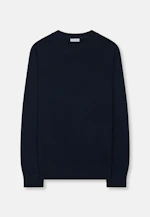 Rundhals Pullover Uni in Dunkelblau |  Seidensticker Onlineshop