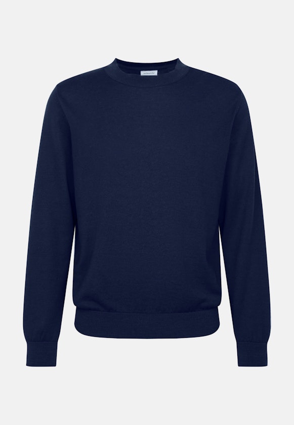 Regular Pullover Uni in Dunkelblau |  Seidensticker Onlineshop