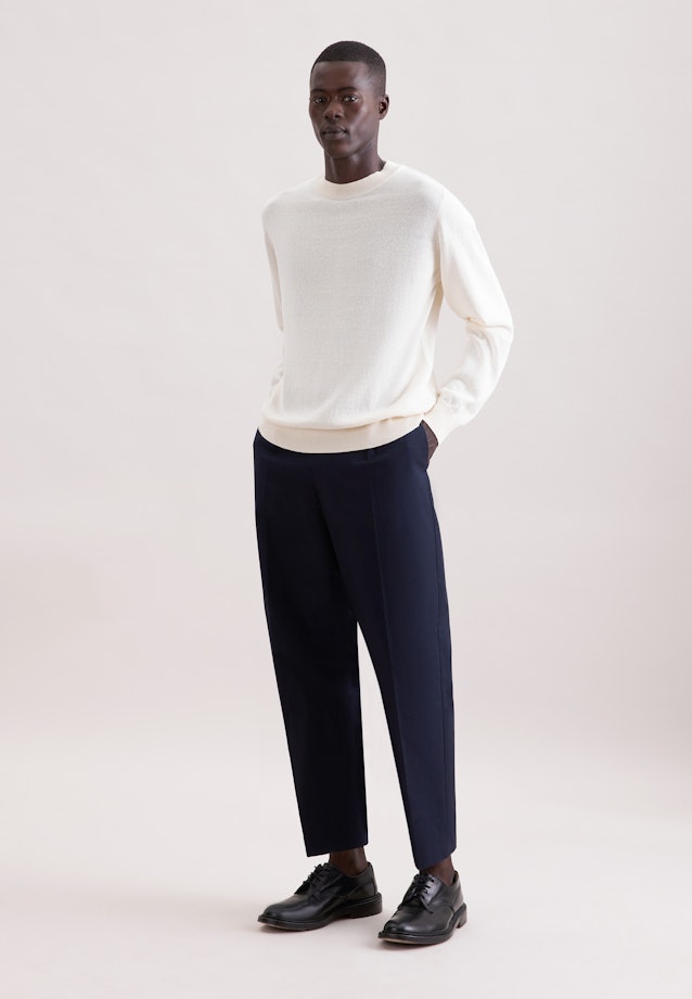 Regular Pullover Uni in Ecru |  Seidensticker Onlineshop