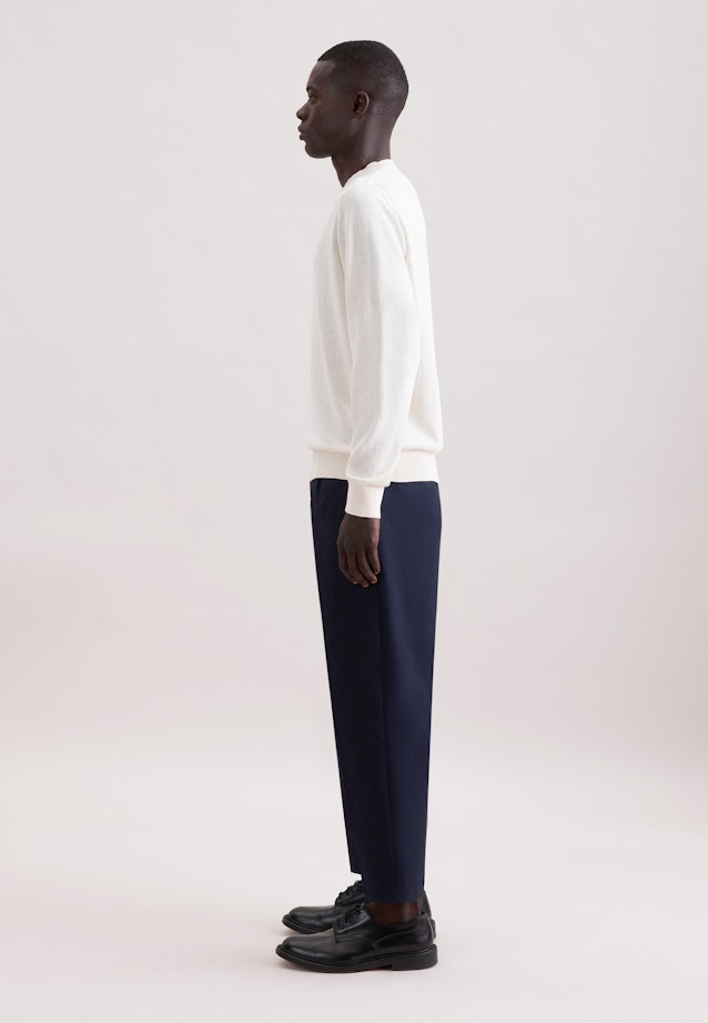 Regular Pullover Uni in Ecru |  Seidensticker Onlineshop