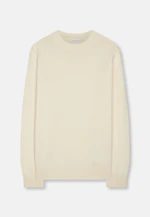 Rundhals Pullover Uni in Ecru |  Seidensticker Onlineshop