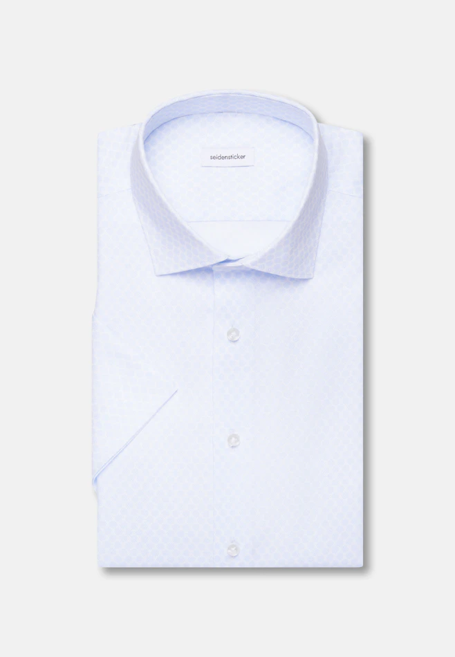 Shaped Business Hemd Druck in Hellblau | Seidensticker Onlineshop