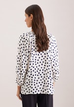 Satinierte Bluse mit Volumenärmeln in Weiß |  Seidensticker Onlineshop