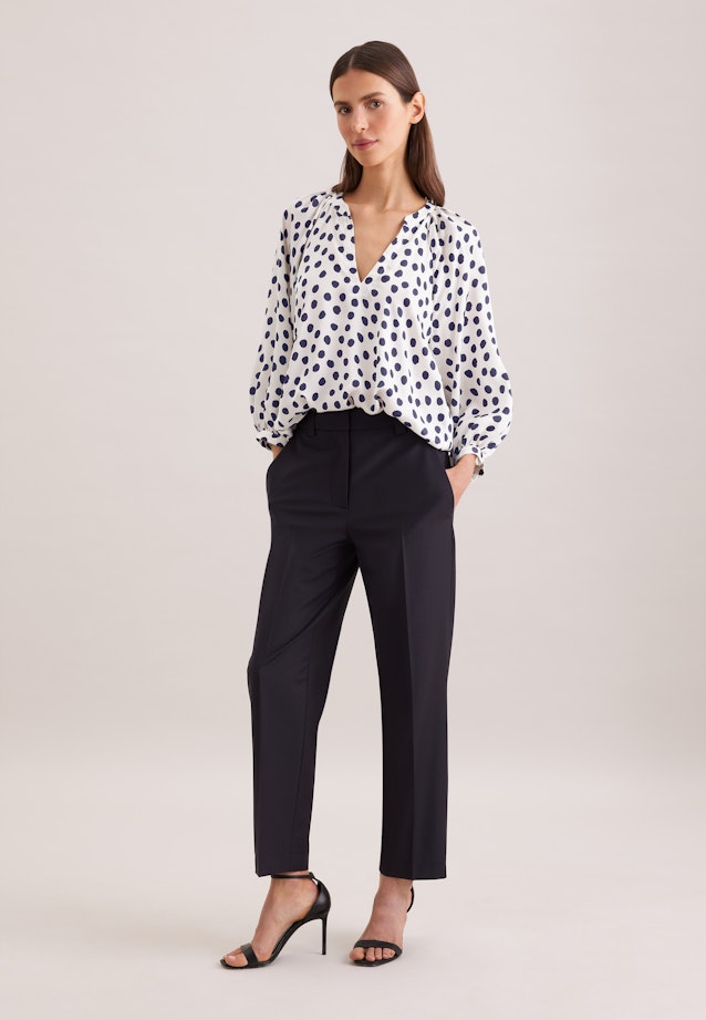 Satinierte Bluse mit Volumenärmeln in Weiß |  Seidensticker Onlineshop