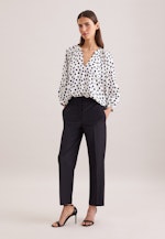 Satinierte Bluse mit Volumenärmeln in Weiß |  Seidensticker Onlineshop