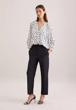 Satinierte Bluse mit Volumenärmeln in Weiß |  Seidensticker Onlineshop