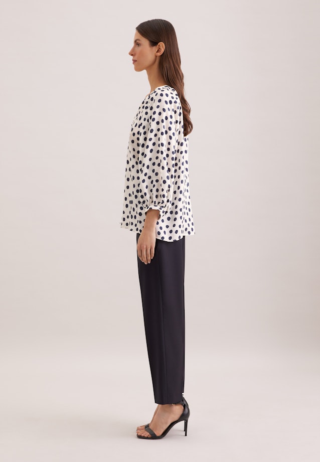 Satinierte Bluse mit Volumenärmeln in Weiß |  Seidensticker Onlineshop