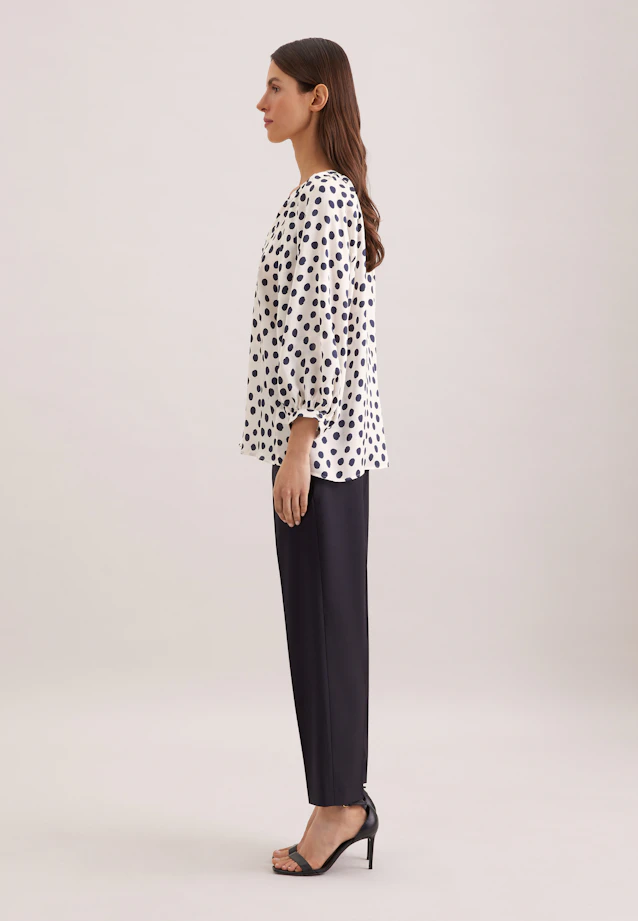 Satinierte Bluse mit Volumenärmeln in Weiß |  Seidensticker Onlineshop