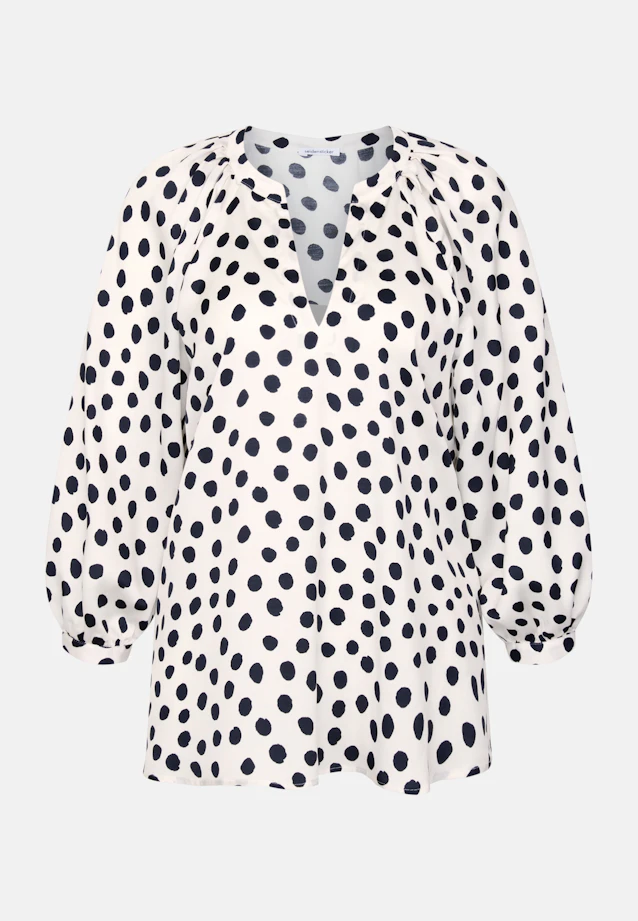 Satinierte Bluse mit Volumenärmeln in Weiß |  Seidensticker Onlineshop