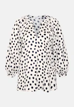 Satinierte Bluse mit Volumenärmeln in Weiß |  Seidensticker Onlineshop