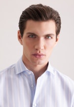 Regular Business Hemd Gestreift in Mittelblau |  Seidensticker Onlineshop