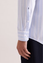 Regular Business Hemd Gestreift in Mittelblau |  Seidensticker Onlineshop