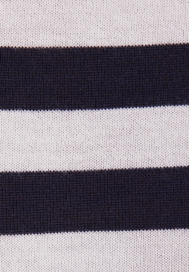 Leichtes Strickshirt aus Wolle und Seide, Ringel Blau in Dunkelblau |  Seidensticker Onlineshop