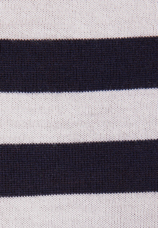 Leichtes Strickshirt aus Wolle und Seide, Ringel Blau in Dunkelblau |  Seidensticker Onlineshop