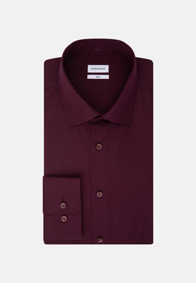 Non-iron Poplin Business Shirt in Slim with Kent-Collar in Red |  Seidensticker Onlineshop