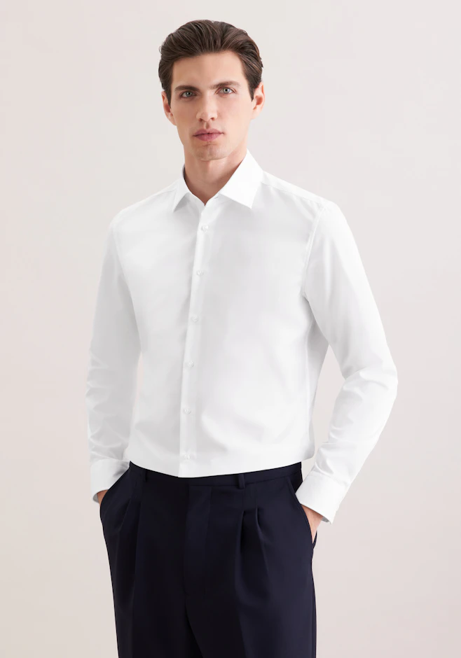 Slim Business Hemd Uni in Weiß | Seidensticker Onlineshop