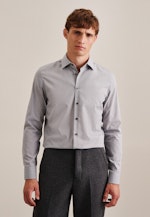 Chemise Business Slim Popeline Col Kent in Grau |  Seidensticker Onlineshop