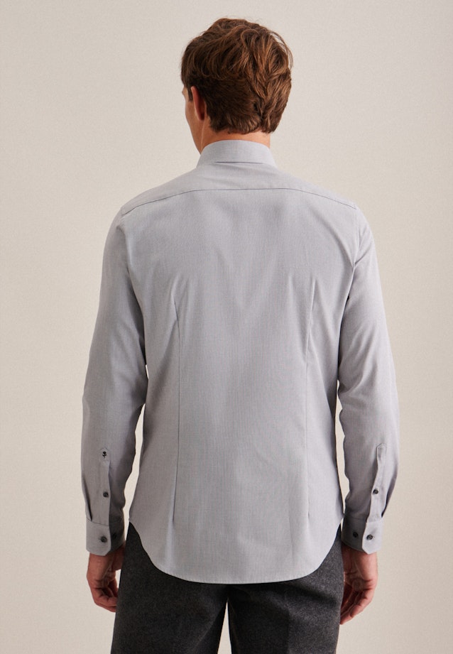 Non-iron Popeline Business overhemd in Slim with Kentkraag in Grau | Seidensticker Onlineshop