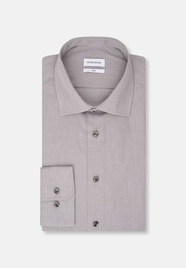 Slim Business Hemd Uni in Grau |  Seidensticker Onlineshop