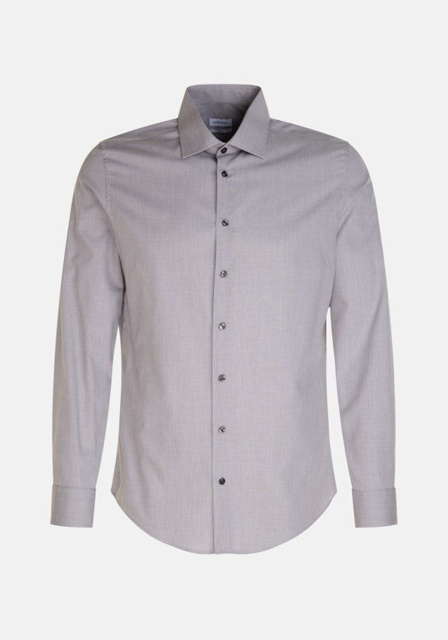 Bügelfreies Popeline Business Hemd in Slim mit Kentkragen in Grau |  Seidensticker Onlineshop