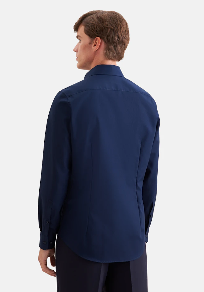 Slim Business Hemd Uni in Dunkelblau | Seidensticker Onlineshop