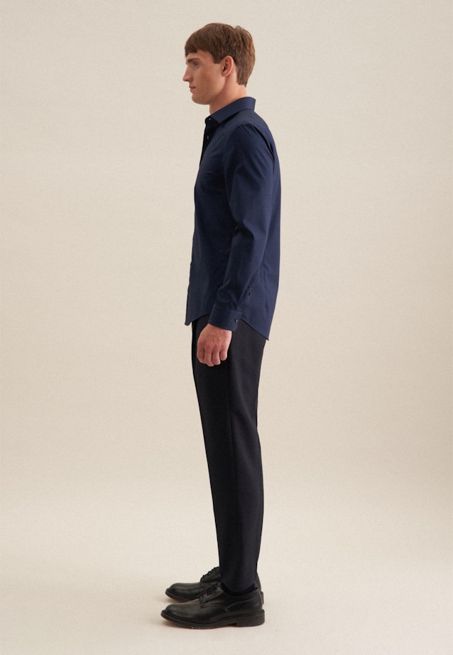 Slim Business Hemd Uni in Dunkelblau |  Seidensticker Onlineshop