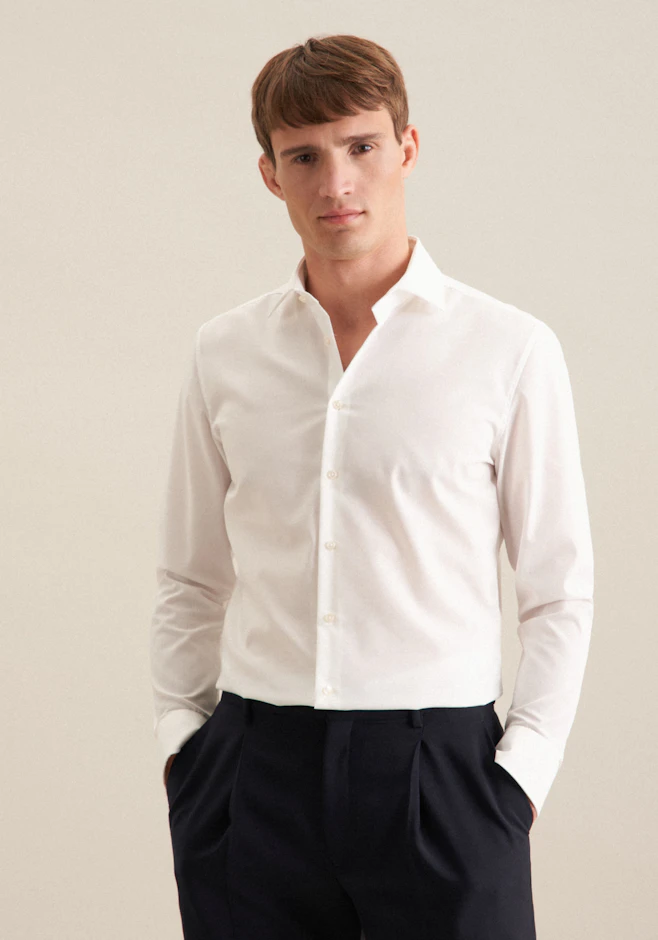 Slim Business Hemd Uni in Ecru | Seidensticker Onlineshop