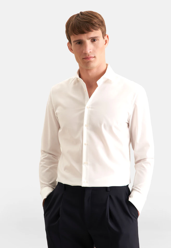 Slim Chemise d'affaires Uni dans Ecru | Boutique en ligne Seidensticker