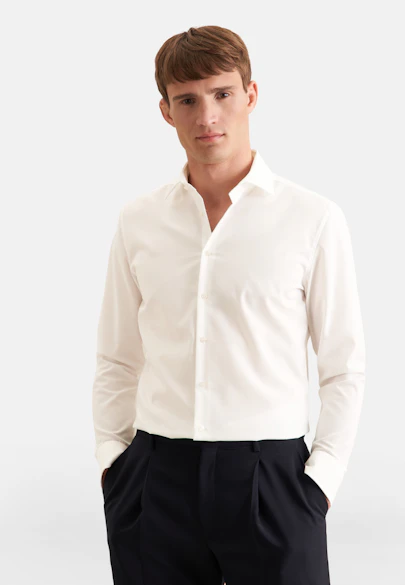 Slim Business Hemd Uni in Ecru |  Seidensticker Onlineshop