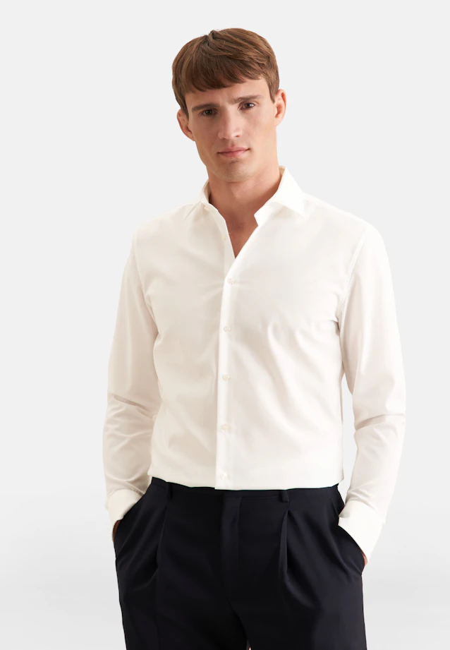 Slim Business Hemd Uni in Ecru |  Seidensticker Onlineshop
